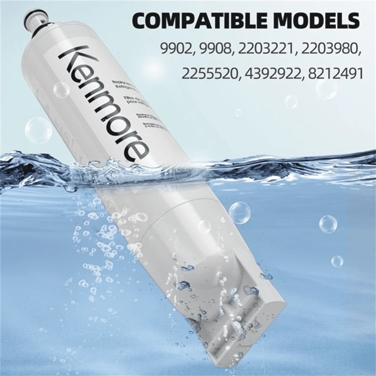 Refrigerator Water Filter Replacement Compatible with Kenmore 46-90410, 469010, 6-9085, 9085, AQUACREST AQF-4396508 K7677