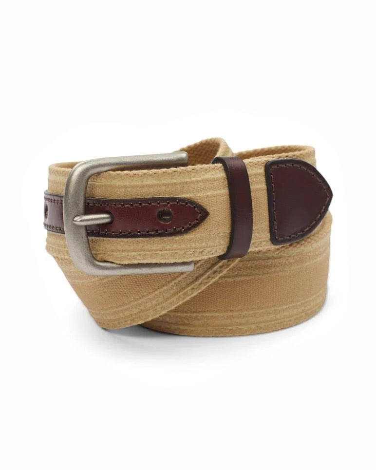 Khaki Waxed Canvas Belt J1072
