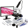 40X-1000X Metal Glass Student Microscope with USB Digital Camera and Slide Preparation Kit X973915