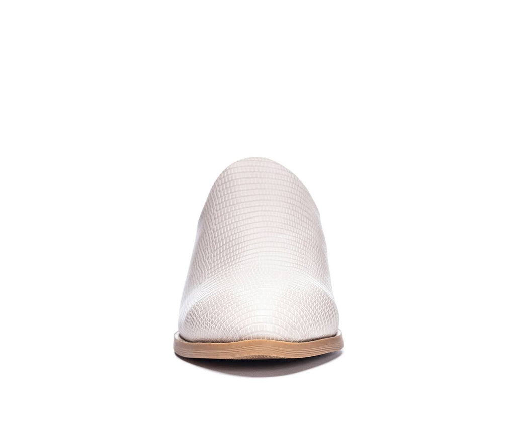 Cream Lizard Embossed Mule W276344