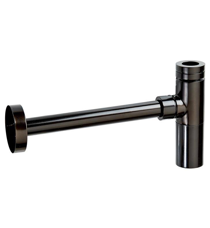 Satin Copper Round Trap with Wall Outlet S15820
