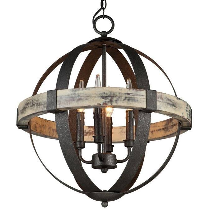 Black 4 Light Chandelier F421451