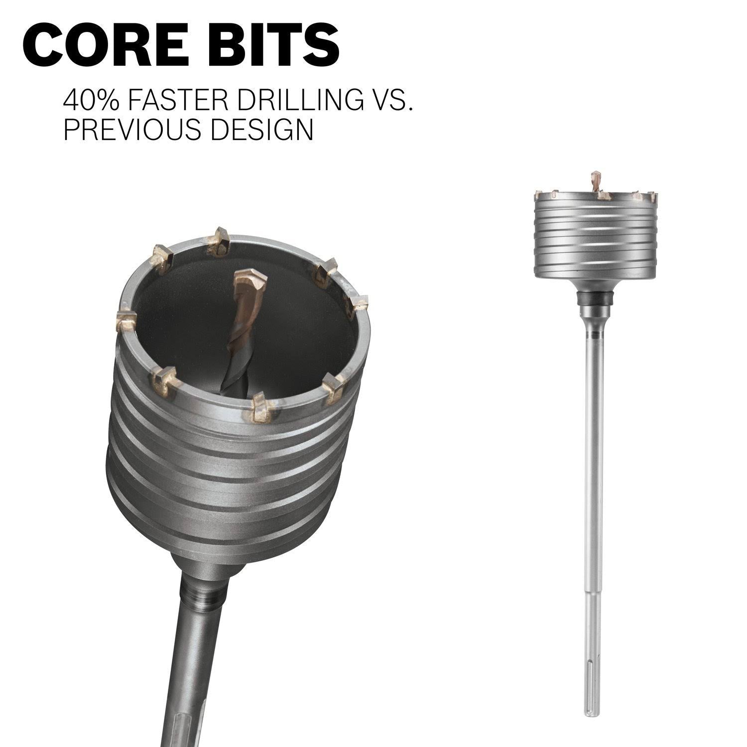 SDS Max Core Bit with Shank, 3 9/16 In, 12 L Z1738