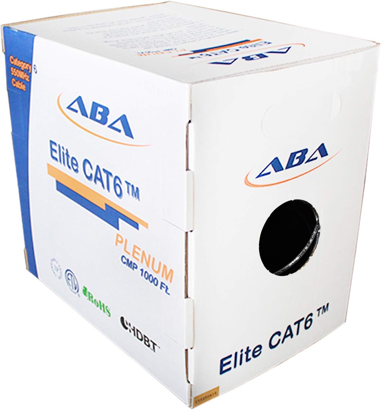Green Plenum Ethernet Cable 1000ft UTP 23AWG Solid Bare Copper A973