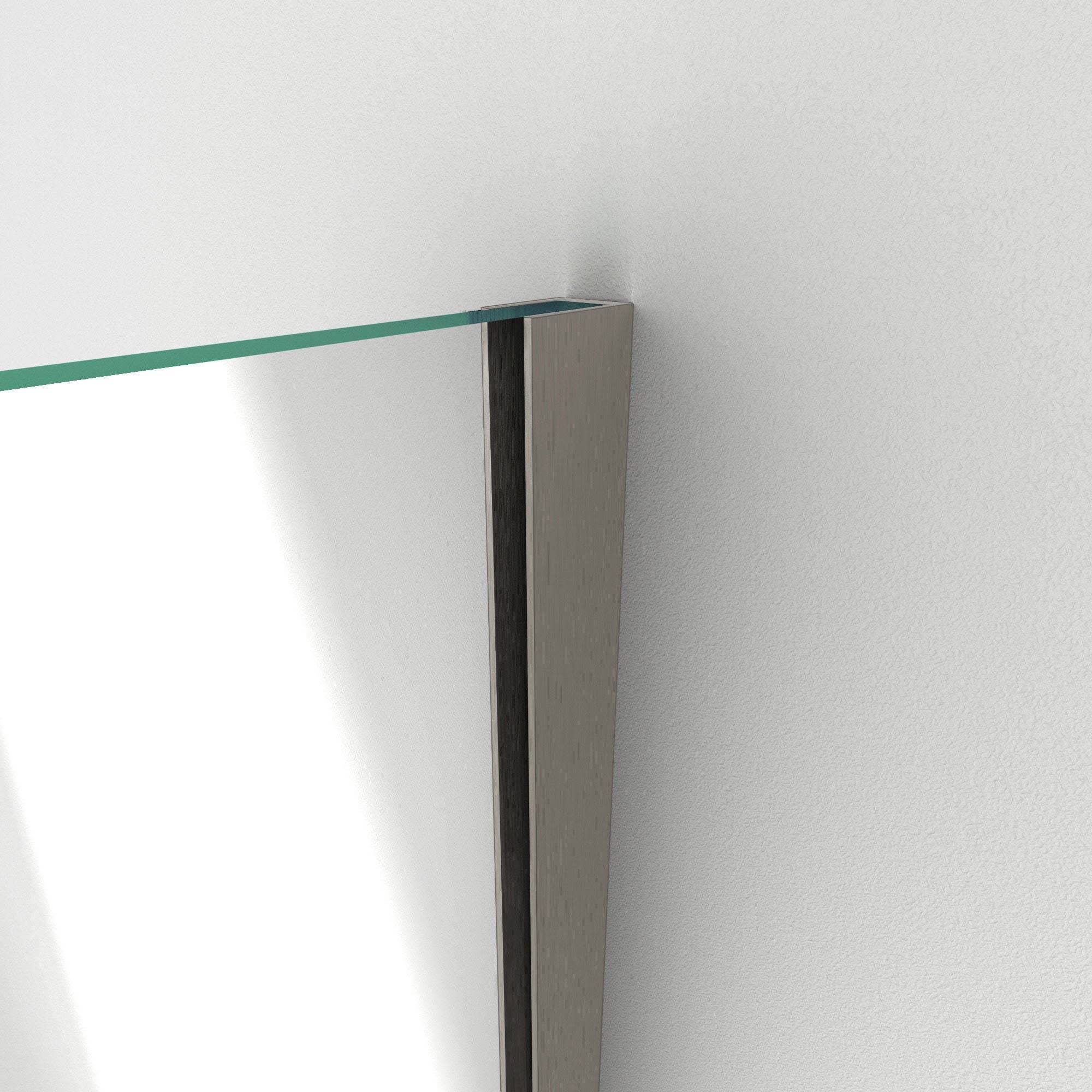 Brushed Nickel Hinged Shower Door L659