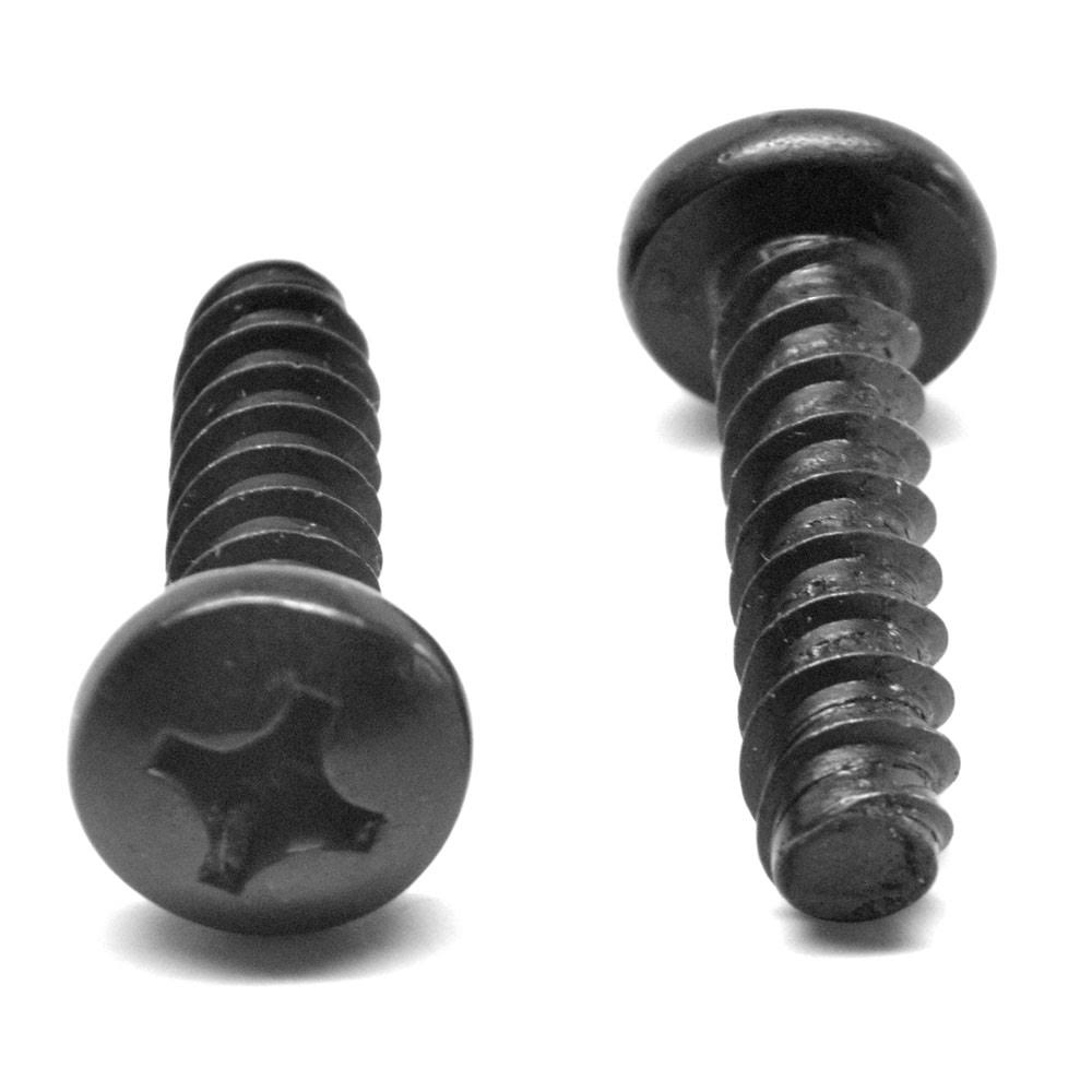 #4-24 x 3/8 Sheet Metal Screw Phillips Pan Head Type B Low Carbon Steel Black Oxide O837465