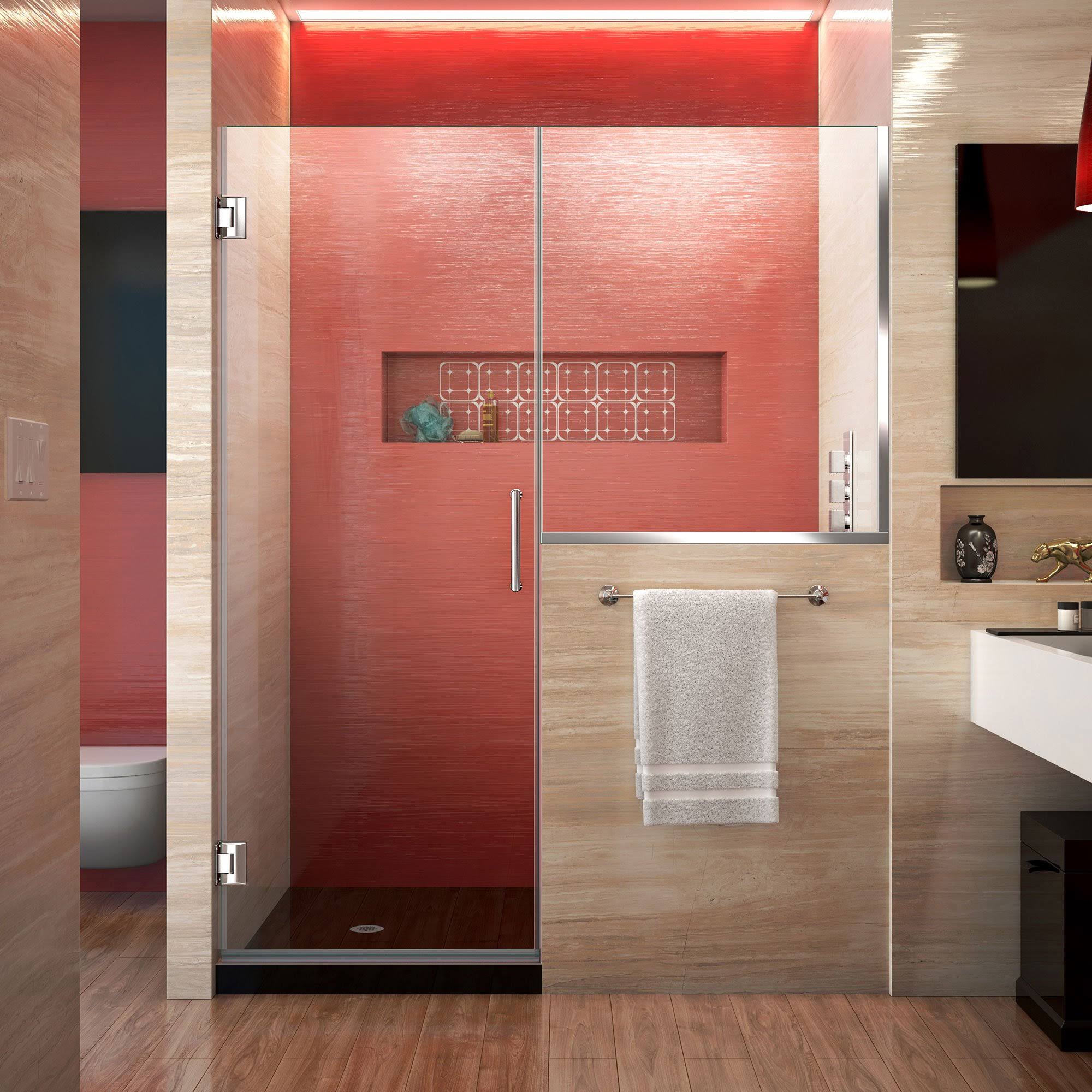Brushed Nickel Hinged Shower Door L659