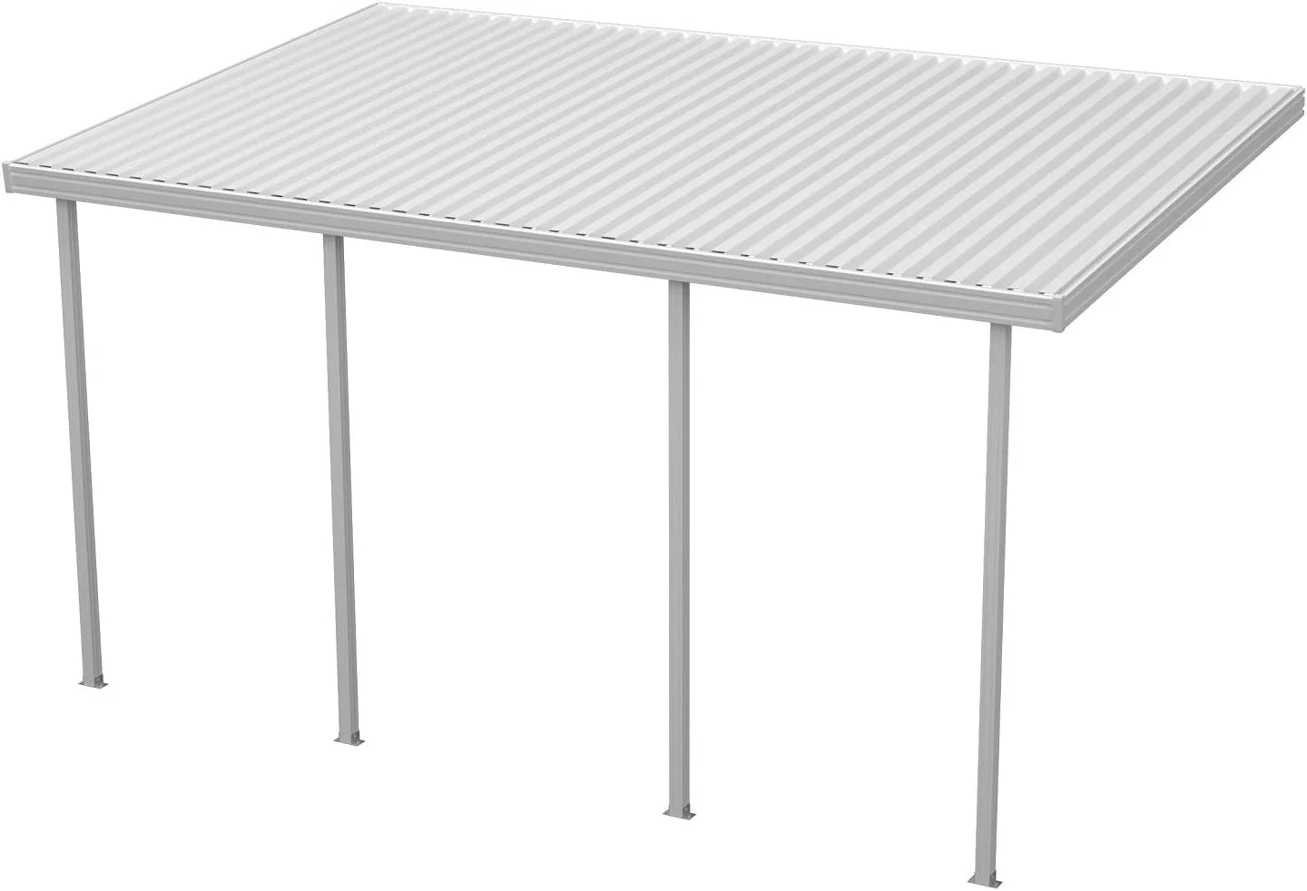 White Aluminum Patio Cover with 4 Posts O504