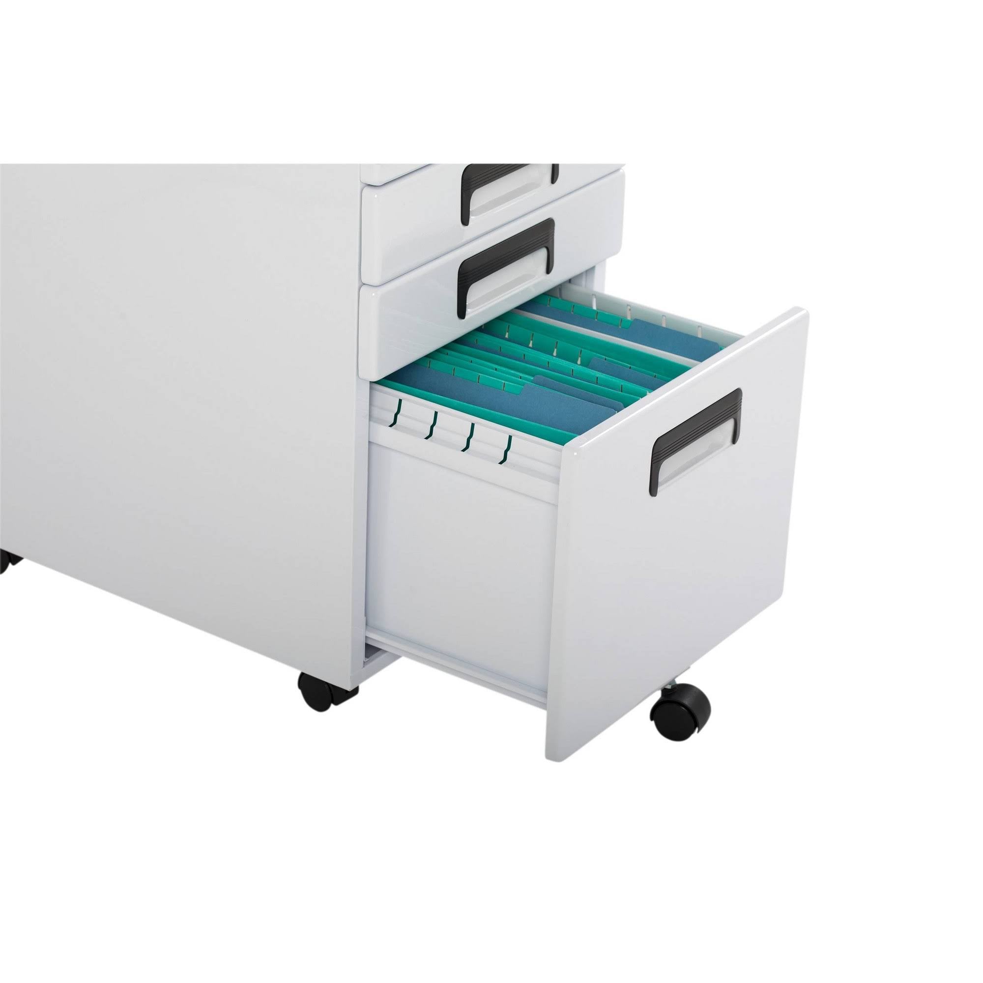 3 Drawer Metal Rolling File Cabinet with Locking Drawers B667