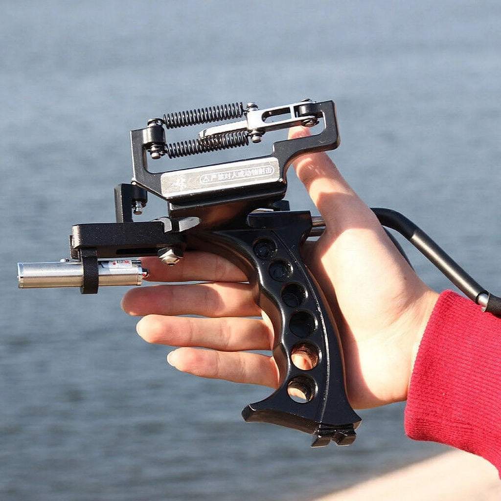 Stainless Steel Wristband Slingshot with Laser Sight E672384