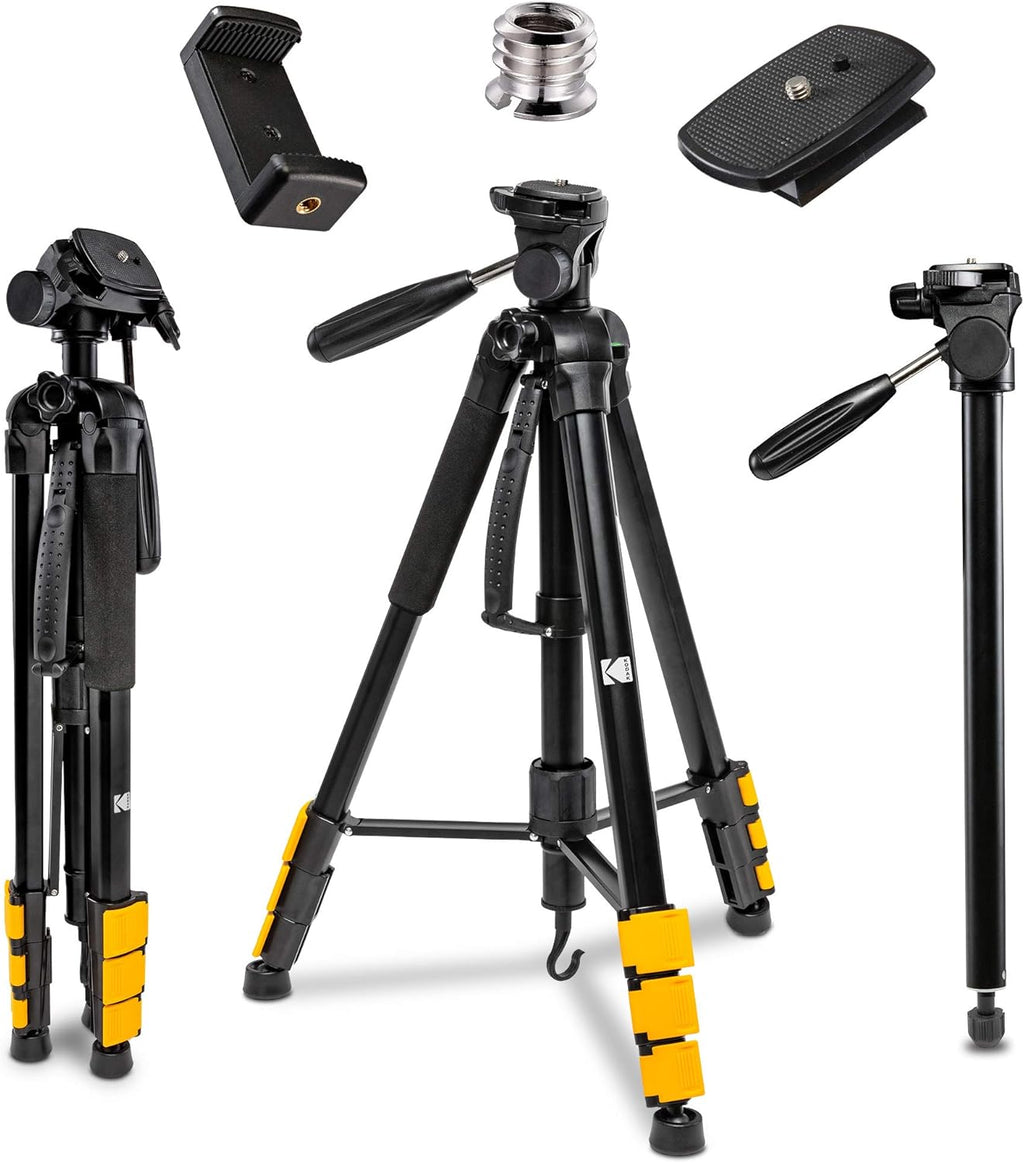 2-in-1 Aluminum Tripod & Monopod with Quick-Release Plates T58909