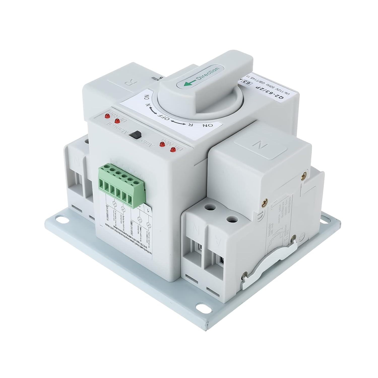 Mini Dual Power Automatic Transfer Switches 110V 2P 63A Pack of 2 G178