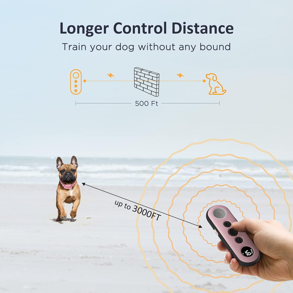 Rechargeable Waterproof Dog Training Collar with Remote, Pack of 2 F11763