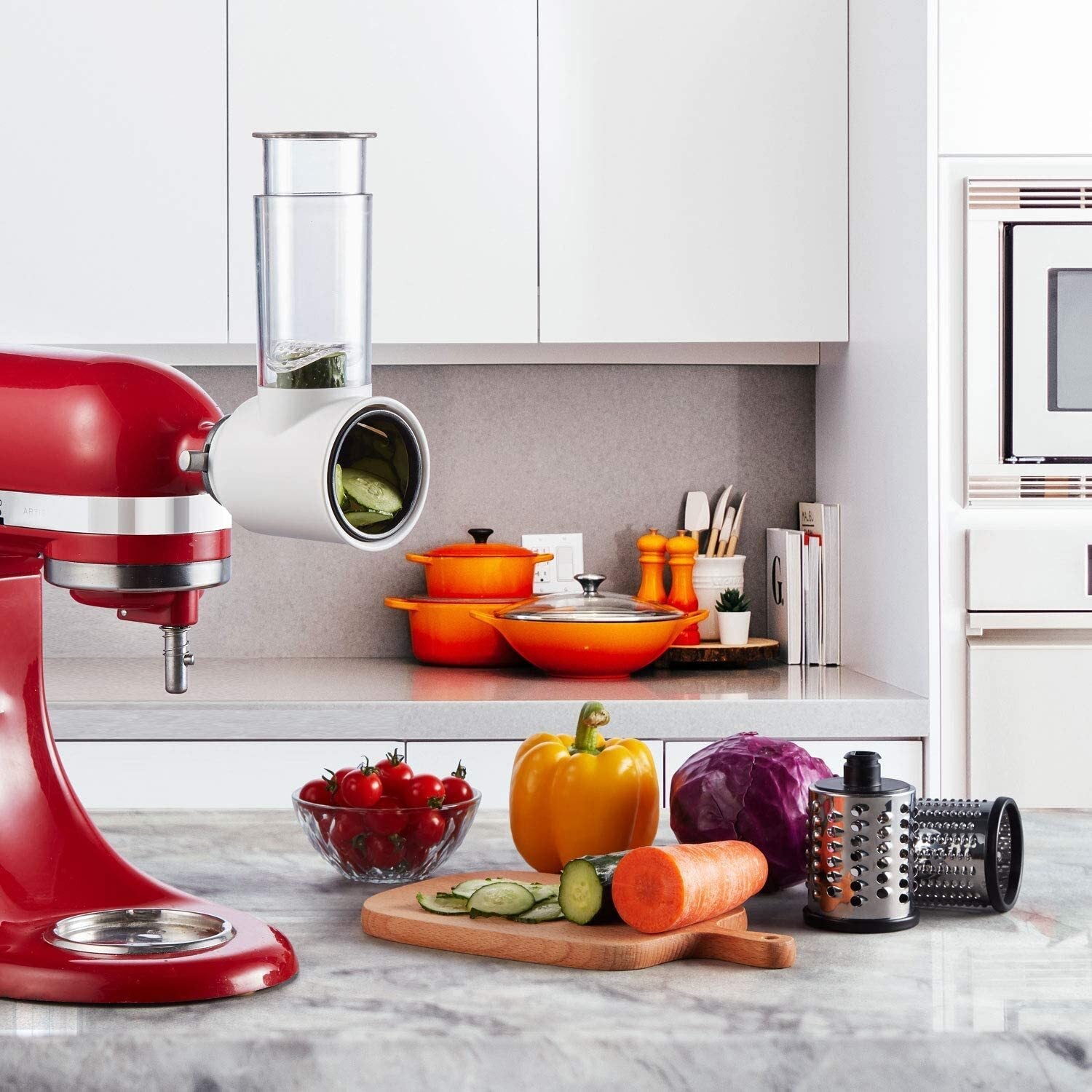 Vegetable Slicer and Cheese Grater Attachment for KitchenAid Stand Mixers Q8439