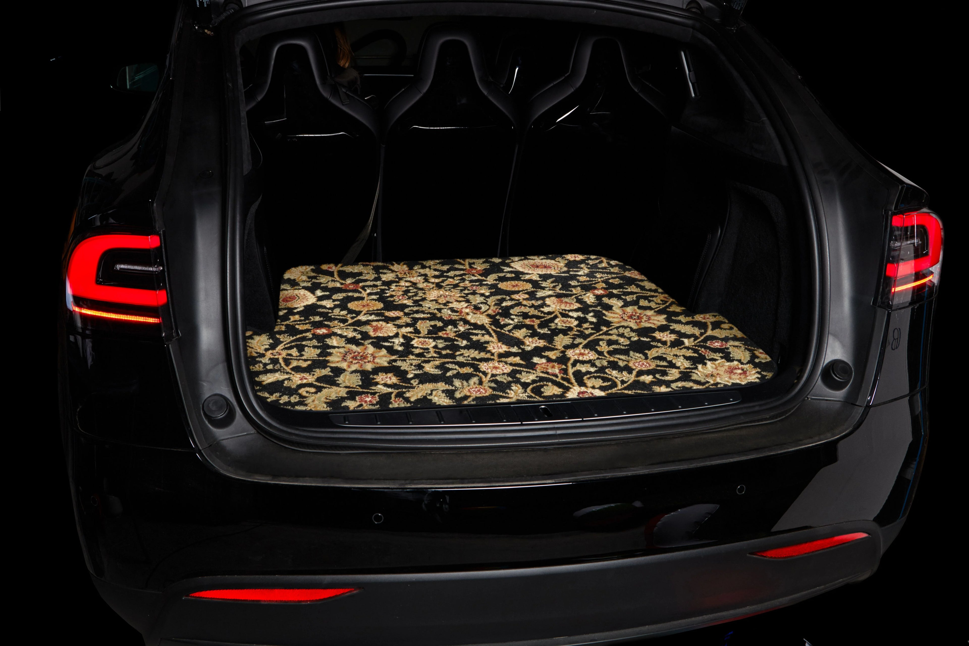 Black Oriental Car Mats for Tesla Model X 6 Passenger X22560