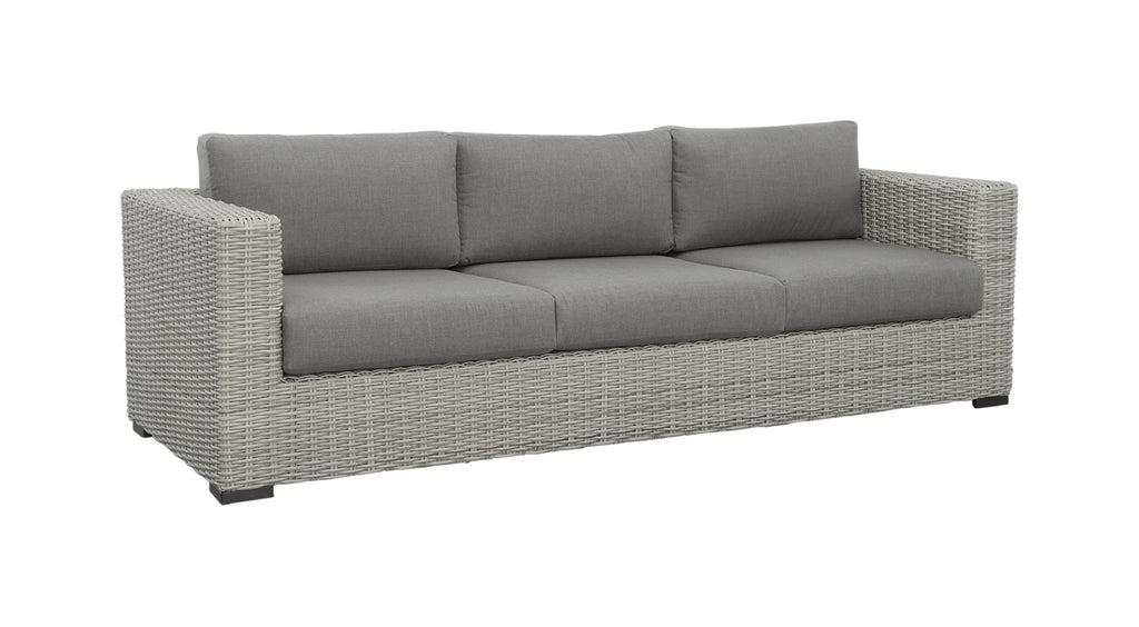 HDPE Resin Wicker Outdoor Sofa with Solution-Dyed Acrylic Covers R877