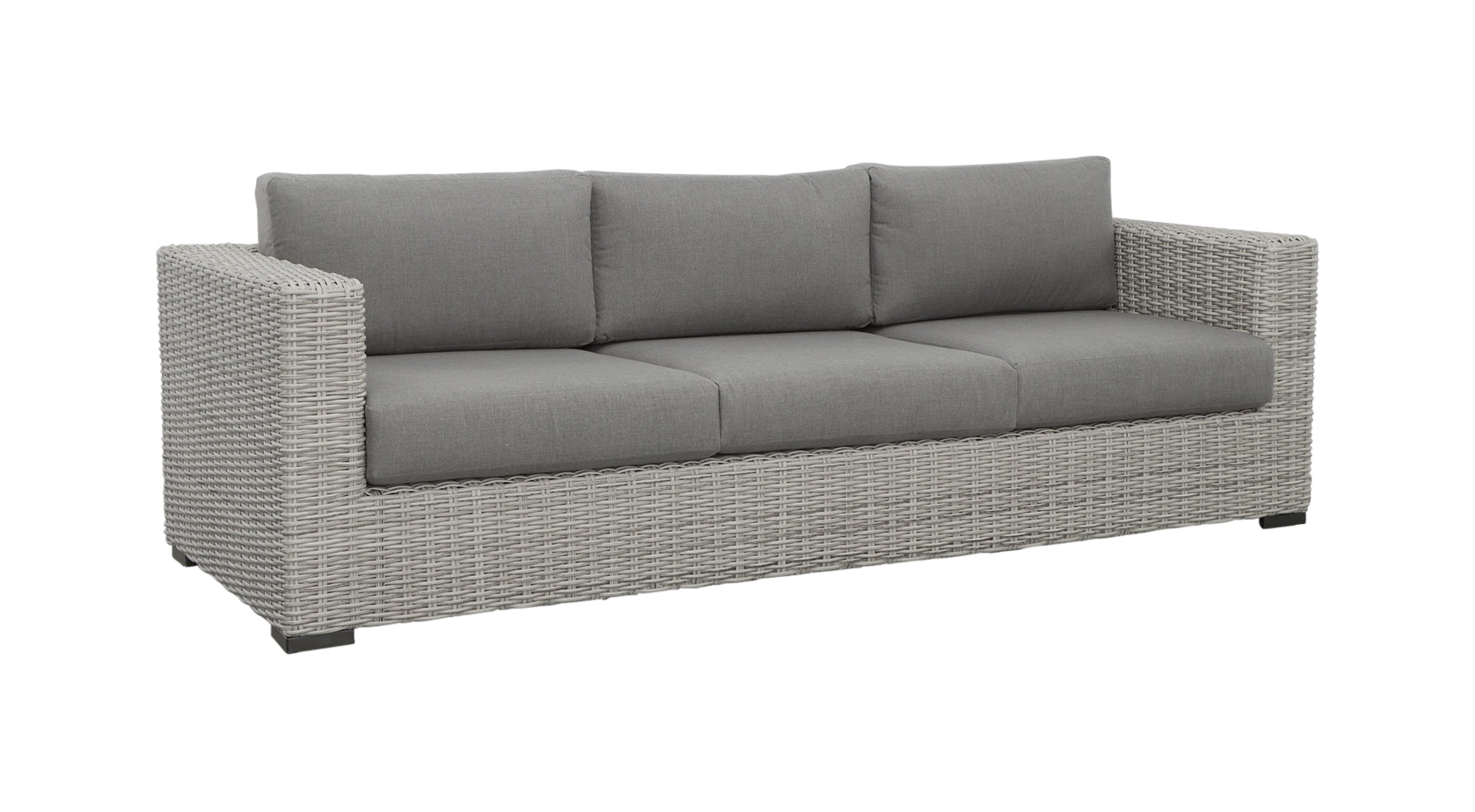 HDPE Resin Wicker Outdoor Sofa with Solution-Dyed Acrylic Covers R877