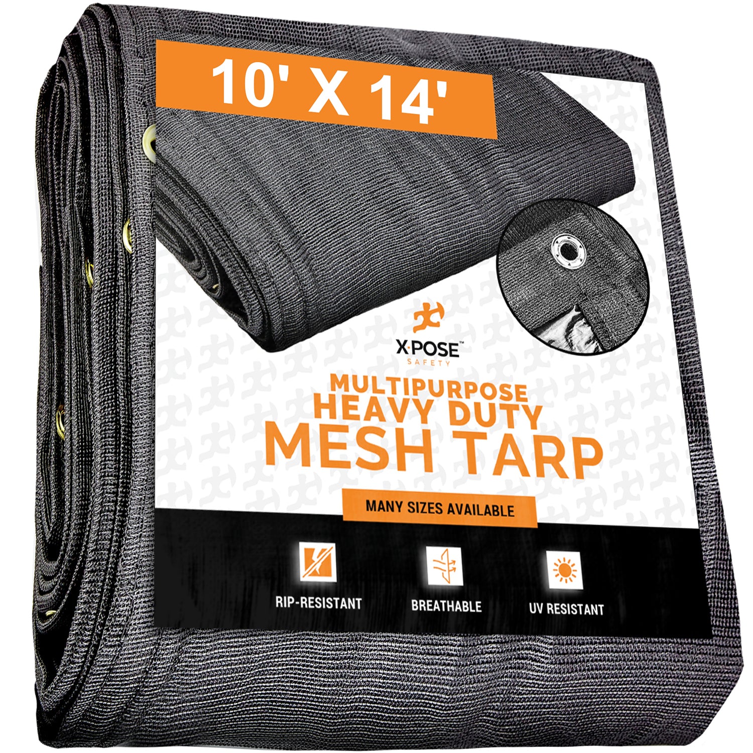 Heavy Duty Mesh Tarp 10’ x 14’ Black D92415