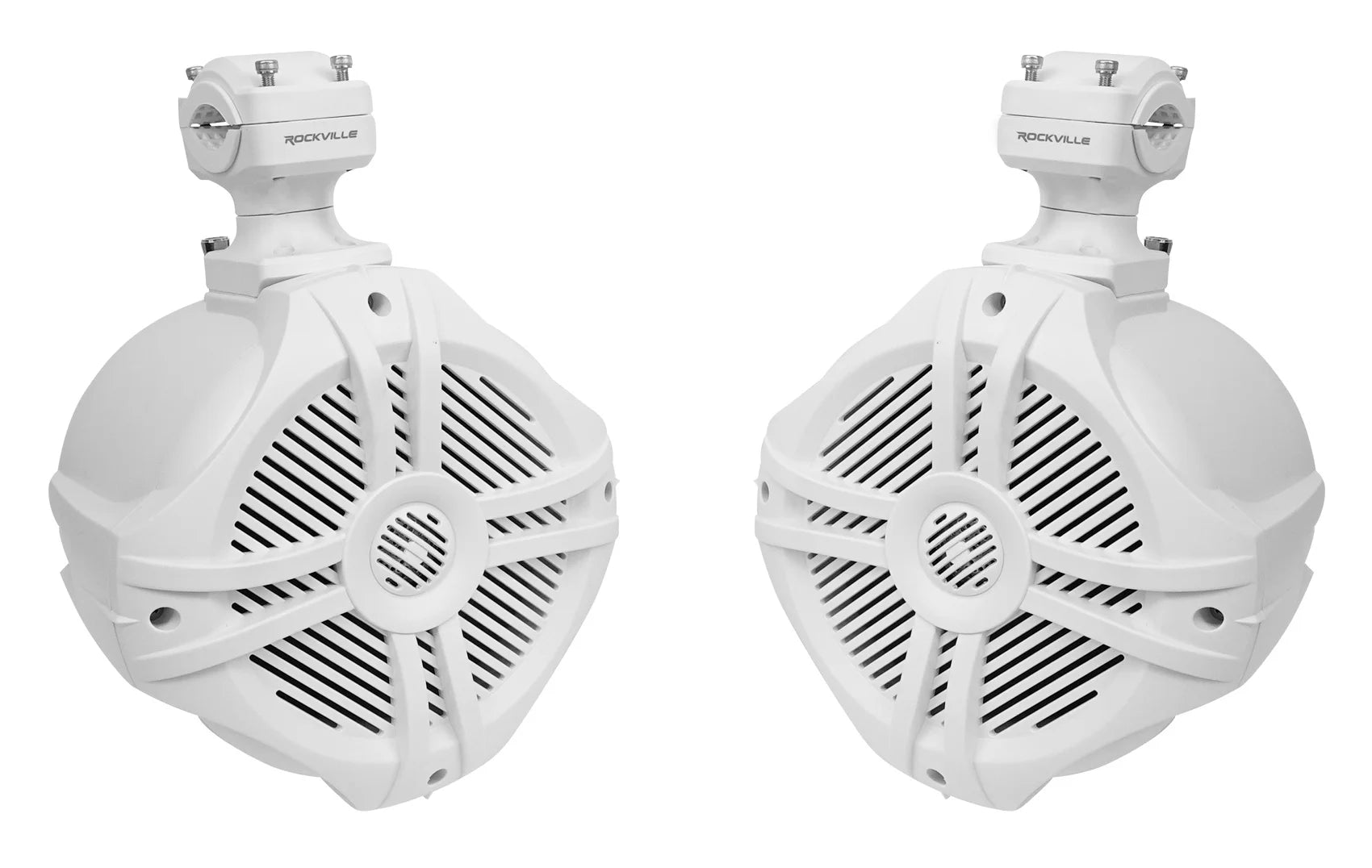 White 6.5" Marine Wakeboard Tower Speakers with Amplifier Q359