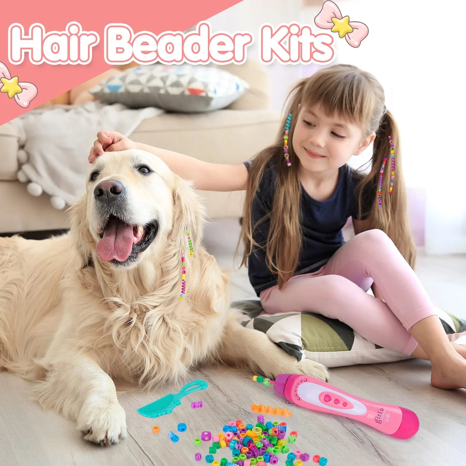 Hair Braider Jewellery Kit Crystal Hair Beader Kits Toys for Kids Q392441