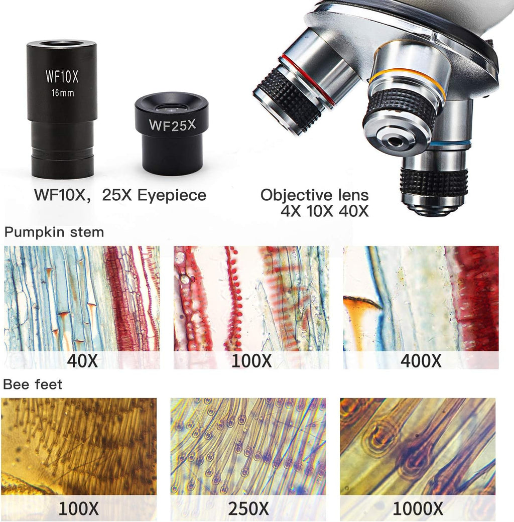 Compound Student Microscope, 40X-1000X, Monocular Head O249