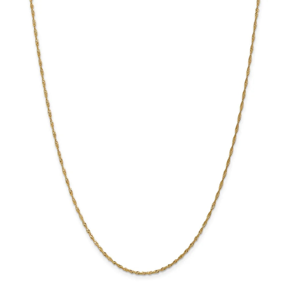 14kt Yellow Gold Singapore Chain 18 inch Lobster Clasp K5718