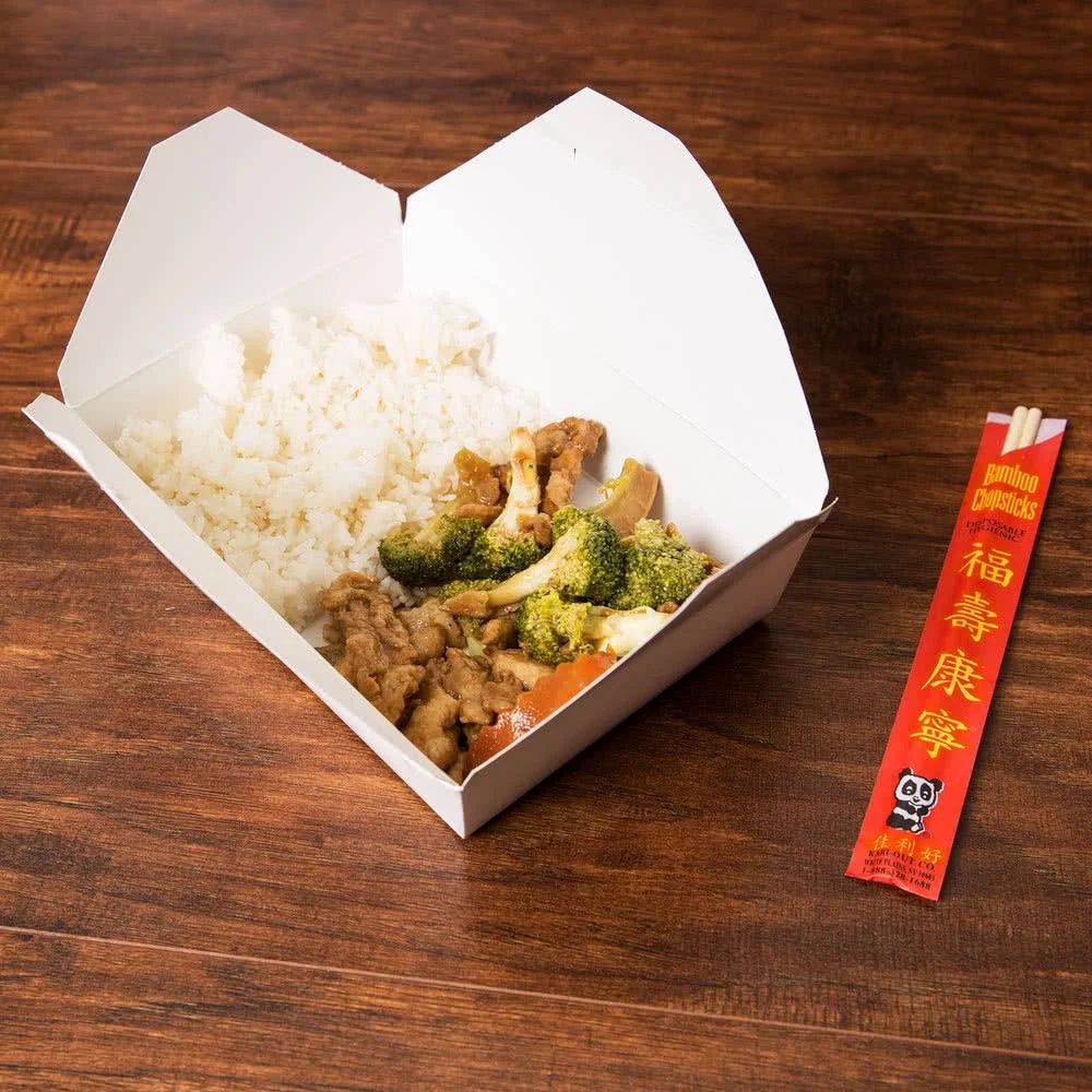 White Microwavable Paper Take-Out Container W1443