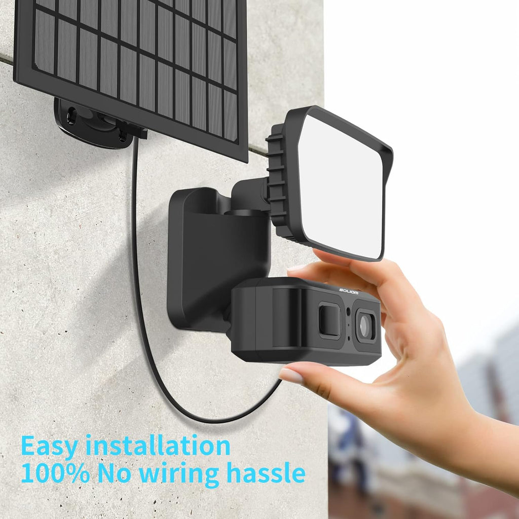 Wireless Solar Battery Powered Outdoor Security Camera with 2-Way Audio V89145