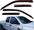 Dark Smoke Shatterproof 4 PCS In-Channel Side Window Visor Deflector Rain Guard A61696