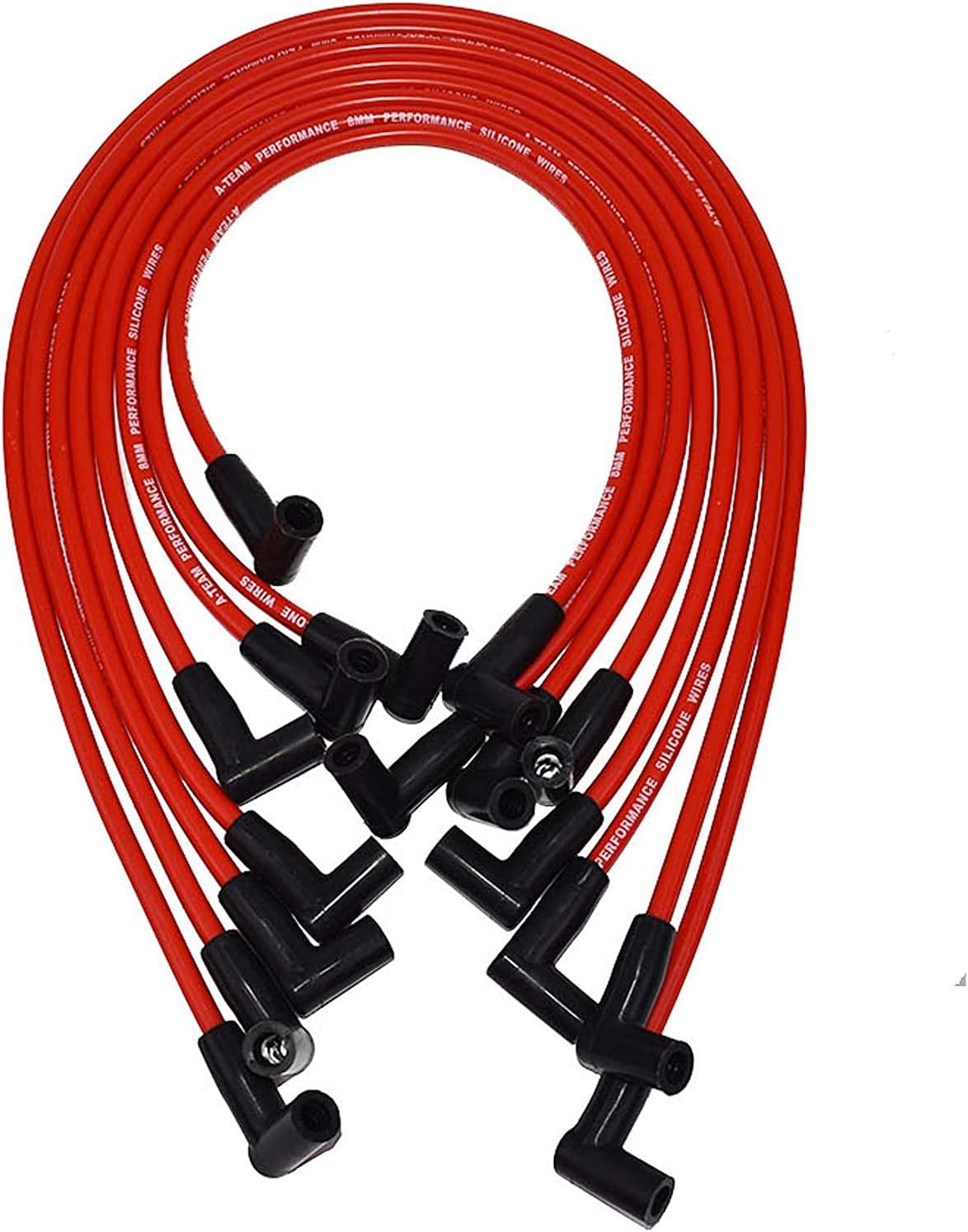 8-Cylinder Male Cap 65k Volt HEI Distributor Tune Up Kit 8.0mm Spark Plug Wires Red Pack of 2 Y21531