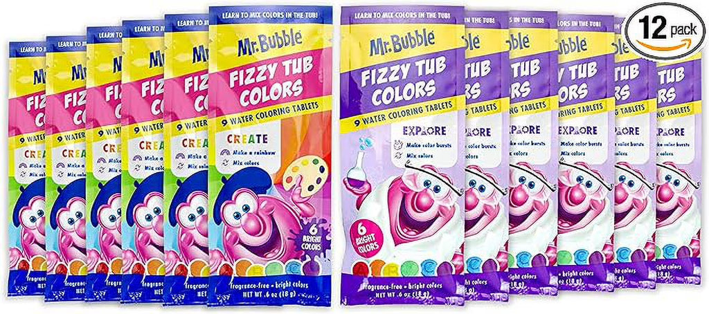 Fizzy Tub Colors (12 Packets, 9 Tablets Each) C422