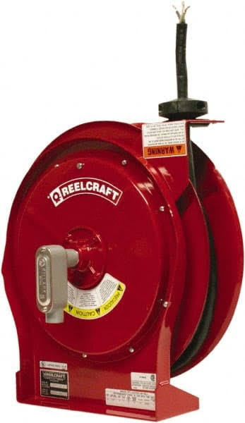 12 AWG 50 ft Cable Reel with Flying Lead End, 16 Amps, 600 Volts, SEOOW Cable, Red Y602630