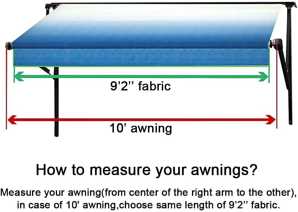 Black Dune Stripes 10 Feet Vinyl RV Awning Replacement D76980