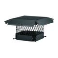 14x22 Round Single Flue Chimney Cap Black Galv Steel Mesh O2945