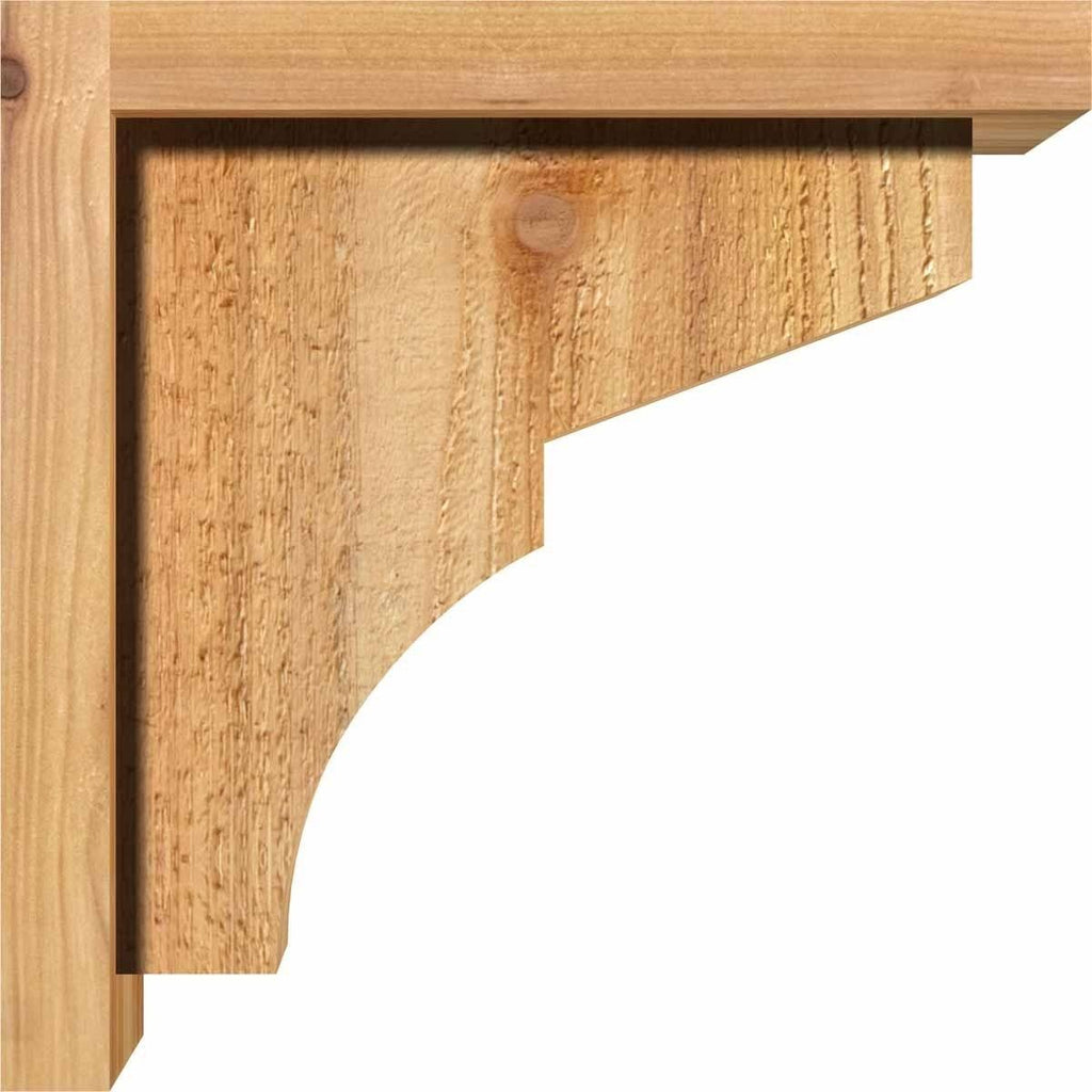 6x22W x 14x22D x 26x22H Western Red Cedar Corbel with Backplate Z5401