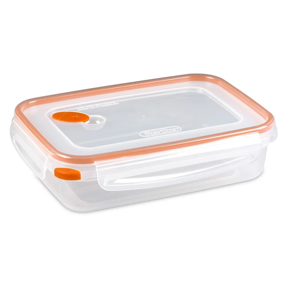 5.8 Cup Rectangle Plastic Food Storage Container, 6-Pack N178