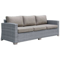 Gray Rattan Wicker Patio Sofa P575234
