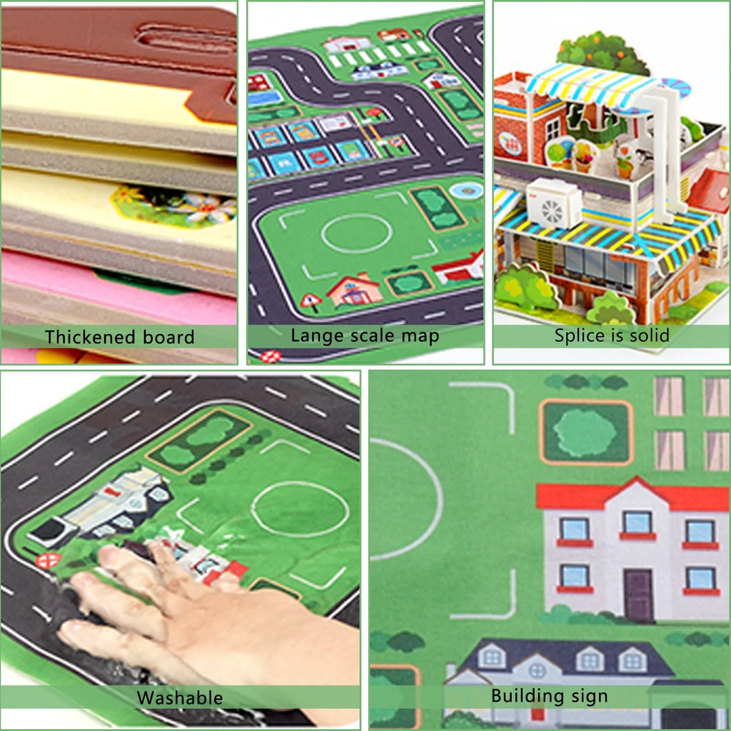 Building Blocks Set with 5 Toy Cars L632