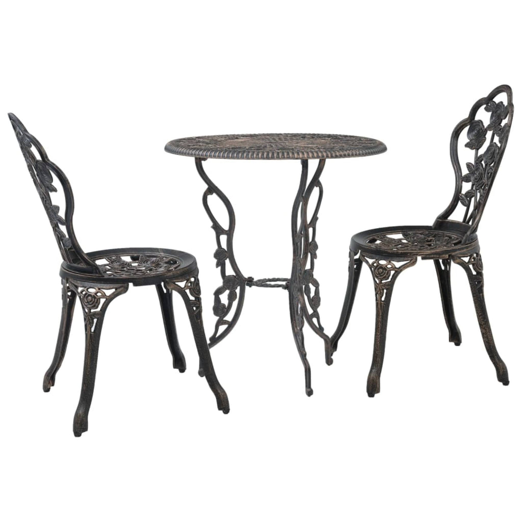 3 Piece Cast Aluminium Bistro Set Y761817