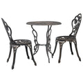 3 Piece Cast Aluminium Bistro Set Y761817