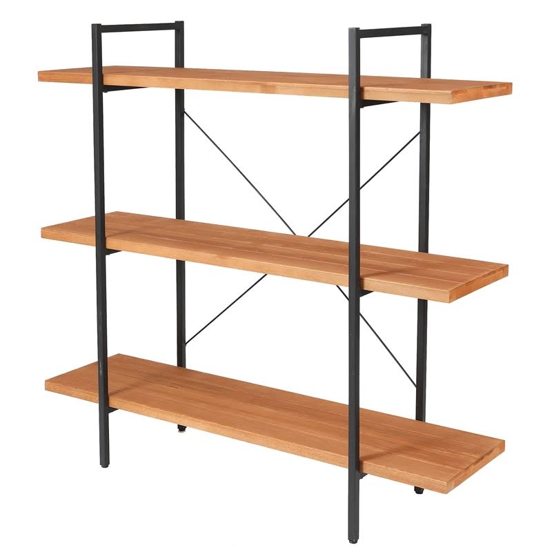 Wood and Metal Etagere Bookcase K709