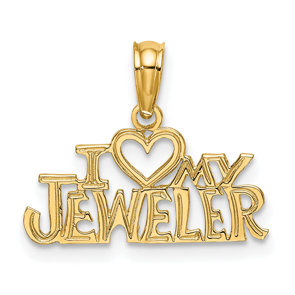 10K Yellow Gold Pendant Charm with Rope Chain Necklace 18'' G911