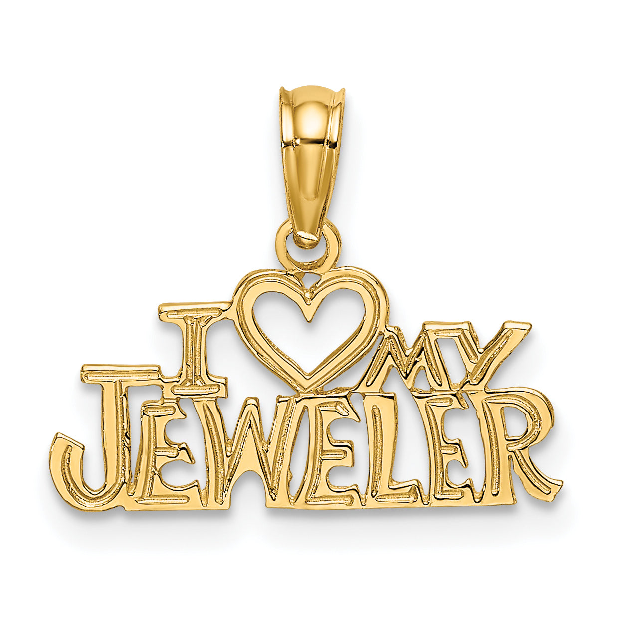 10K Yellow Gold Pendant Charm with Rope Chain Necklace 18'' G911
