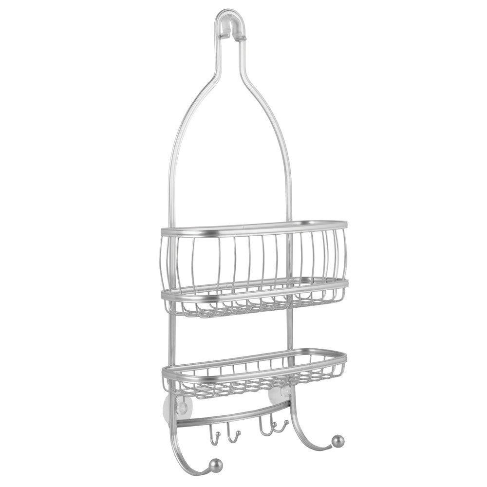 Silver Bathroom Shower Caddy Shelves Q30627