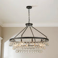 10-Light 3-Tier Drum Crystal Chandelier W1088