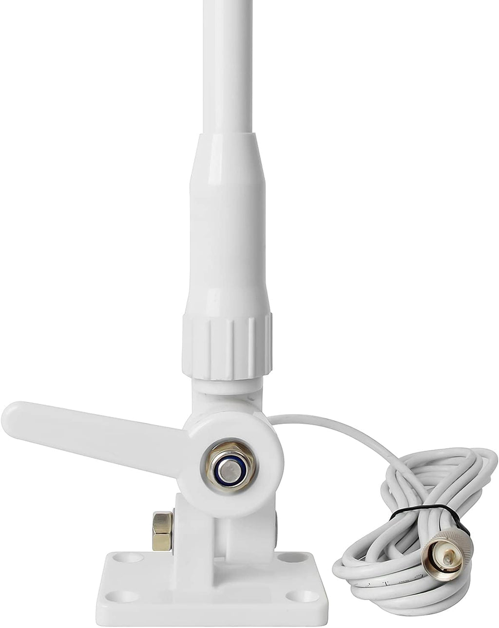 White 43inches 3dBi Marine Boat Fiberglass Antenna with RG58 Cable Pack of 2 U199