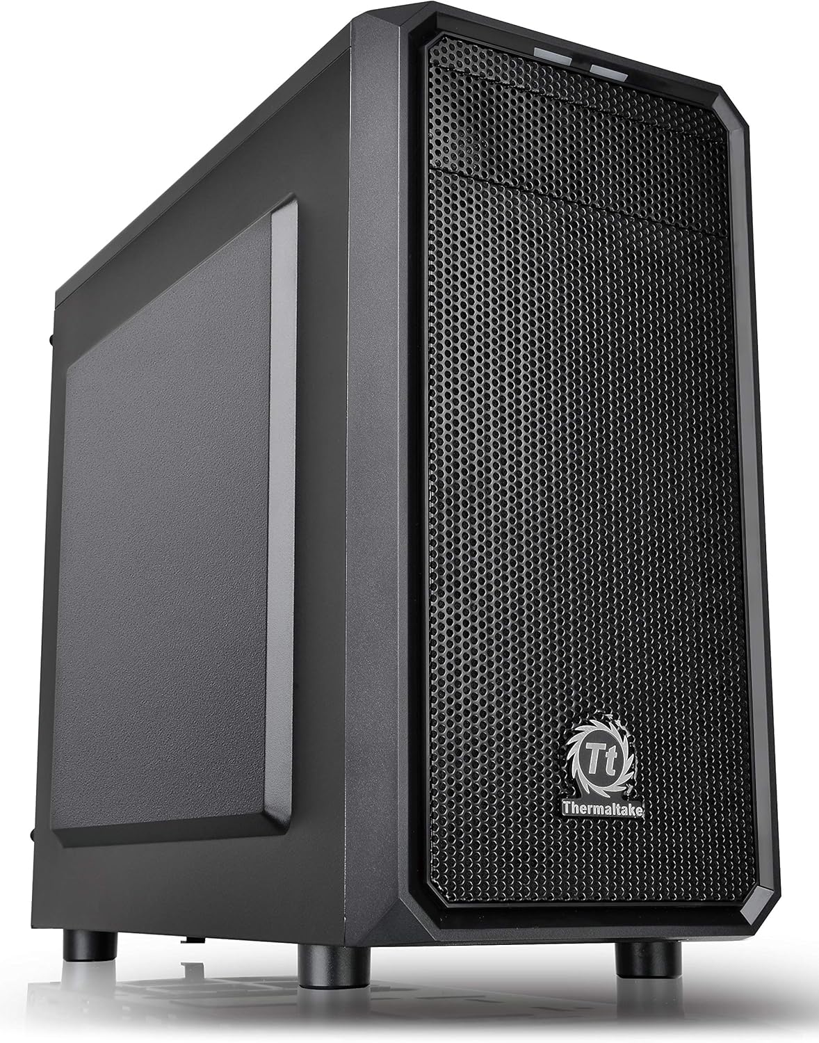 White Tempered Glass Micro-ATX Mini-Tower Computer Case with 120mm Rear Fan, Pack of 2 T2943