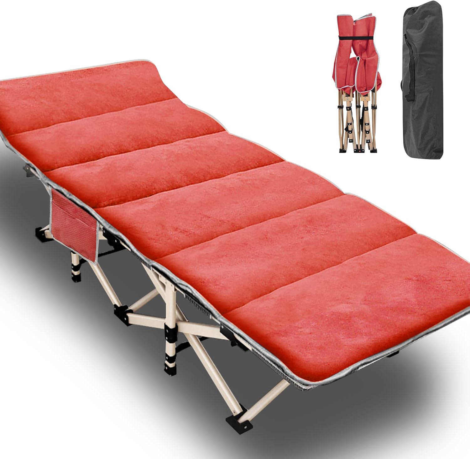 Heavy Duty Folding Camping Cot with Carry Bag F895652