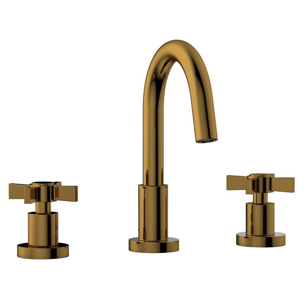 Widespread Bathroom Sink Faucet with Medium Spout in Satin Nickel R468421