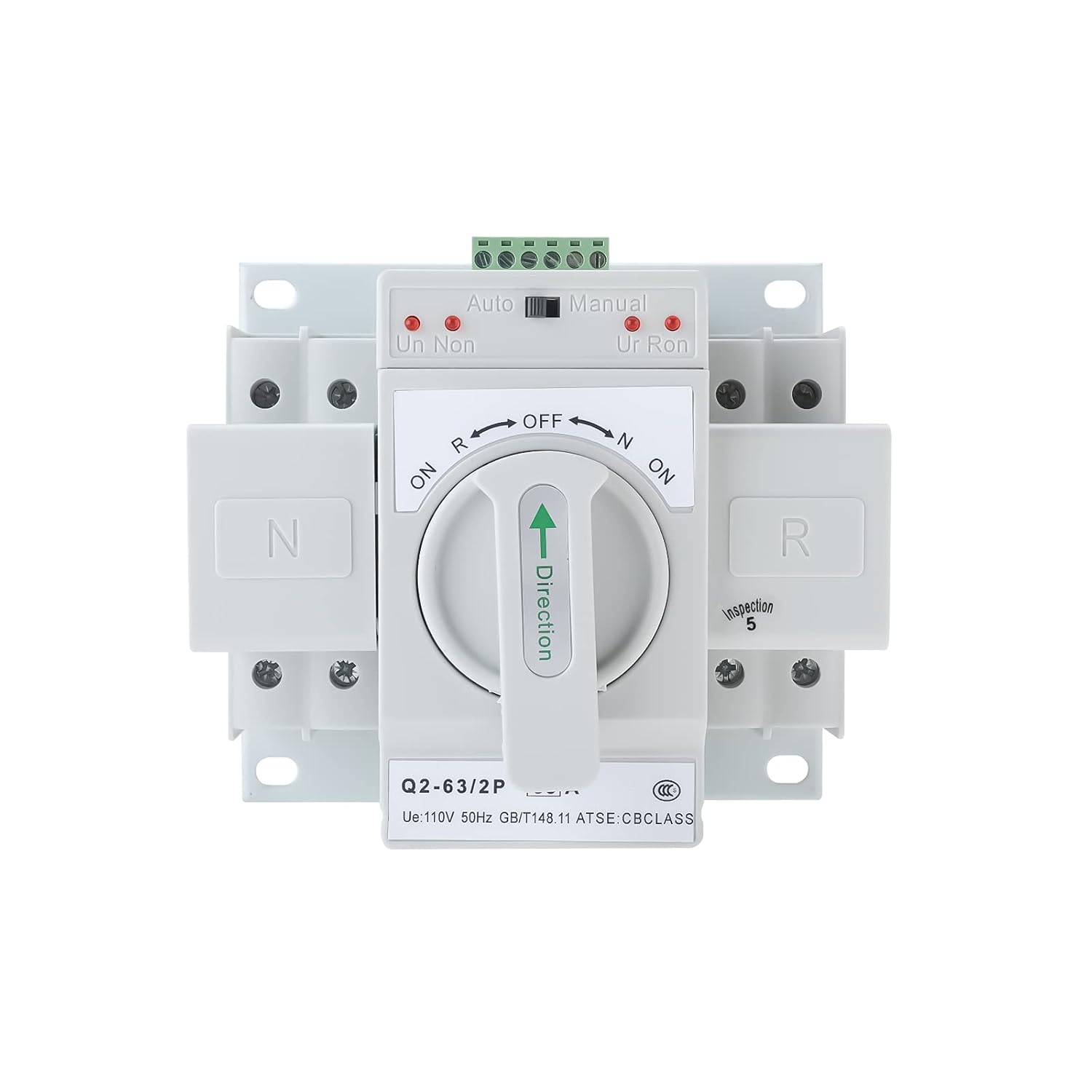Mini Dual Power Automatic Transfer Switches 110V 2P 63A Pack of 2 G178